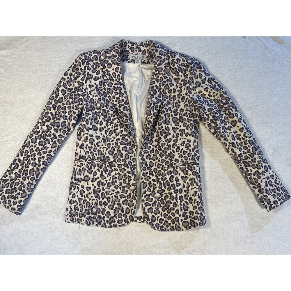 Leopard Print Grey & Purple Racheal Zoe Blazer Size M